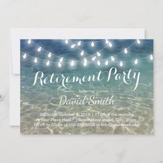 Het Koord van de Partij van de Retirement van de b Kaart (Voorkant)