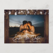 Het Koord van het hout - lichten sparen het Briefk Aankondigingskaart (Voorkant)