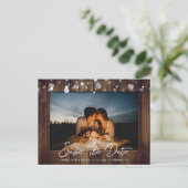 Het Koord van het hout - lichten sparen het Briefk Aankondigingskaart (Staand voorkant)