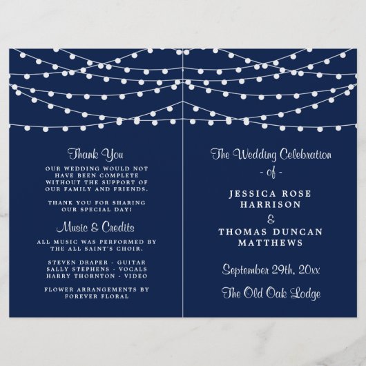 Het koord verlicht op marineblauw Collectie van de (Voorkant)