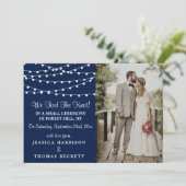 Het koord verlicht op marineblauw Collectie van de Aankondiging (Staand voorkant)