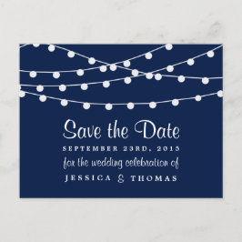 Het koord verlicht op marineblauw Collectie van de Aankondigingskaart