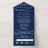 Het koord verlicht op marineblauw Collectie van de All In One Uitnodiging (Binnen)