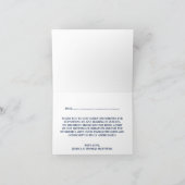 Het koord verlicht op marineblauw Collectie van de Bedankkaart (Binnen)