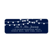 Het koord verlicht op marineblauw Collectie van de Etiket (Voorkant)