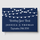 Het koord verlicht op marineblauw Collectie van de Gastenboek (Voorkant)