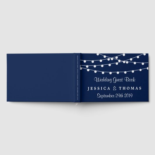 Het koord verlicht op marineblauw Collectie van de Gastenboek (Volledig)