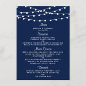 Het koord verlicht op marineblauw Collectie van de Menu (Voorkant)