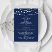 Het koord verlicht op marineblauw Collectie van de Menu