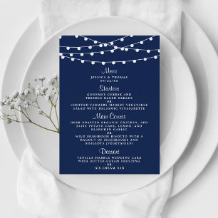 Het koord verlicht op marineblauw Collectie van de Menu