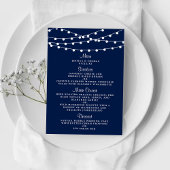 Het koord verlicht op marineblauw Collectie van de Menu