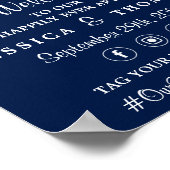 Het koord verlicht op marineblauw Collectie van de Poster (Hoek)