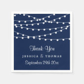 Het koord verlicht op marineblauw Collectie van de Servetten (Voorkant)