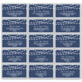 Het koord verlicht op marineblauw Collectie van de Sticker (Voorkant)