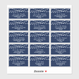 Het koord verlicht op marineblauw Collectie van de Sticker