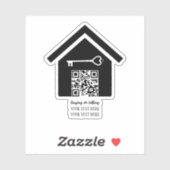 Het kopen of verkopen van onroerend goed decal, QR Sticker (Vel)