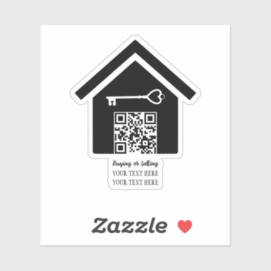 Het kopen of verkopen van onroerend goed decal, QR Sticker (Vel)