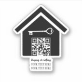 Het kopen of verkopen van onroerend goed decal, QR Sticker (Voorkant)