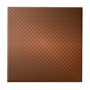 Het koper Diamondplate kijkt Patroon Tegeltje