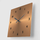 Het koper glanst vierkante klok (Hoek)