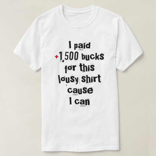 het koper van heel rijke mensen t-shirt (Design voorkant)