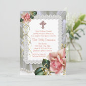 Het koraal nam de Dwars Eerste Heilige Communie Kaart (Staand voorkant)