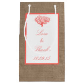 Het koraal op het strand van Burlap Boho Collectie Klein Cadeauzakje (Voorkant)