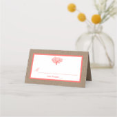 Het koraal op het strand van Burlap Boho Collectie Plaatskaartje (Voorkant)