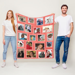 Het Koraal van het geheugen Creëer Uw Collage van Fleece Deken