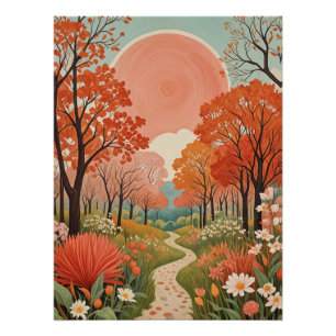 Het Koraal Zon Pad Perfect Poster