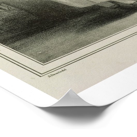 Het korset, gegraveerd door Alfred Leon Lemercier  Poster (Hoek)