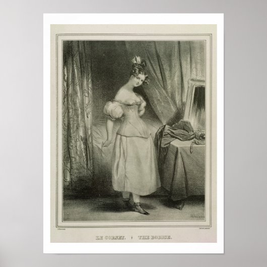 Het korset, gegraveerd door Alfred Leon Lemercier  Poster (Voorkant)