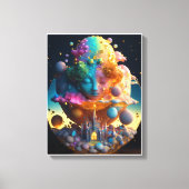 “Het kosmische kind van de schepping” Canvas Afdruk (Voorkant)