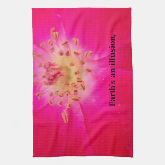 Het kosmische Roos: de misleiding van de Natuur Theedoek (Verticaal)