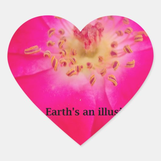 Het kosmische Roos: het misleidingsontwerp van de  Hart Sticker (Voorkant)