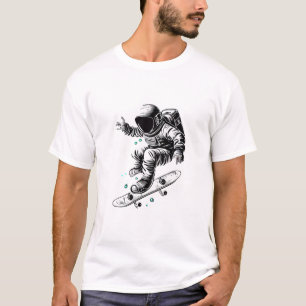 Het kosmische skateboardavontuur van de astronaut t-shirt
