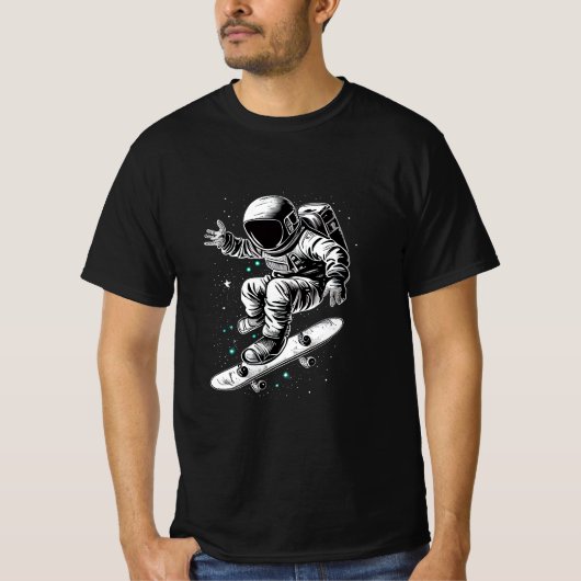 Het kosmische skateboardavontuur van de astronaut t-shirt (Voorkant)
