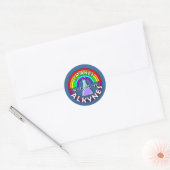 Het kost ALKYNES! Regenboog kolf chemie woordspeli Ronde Sticker (Envelop)