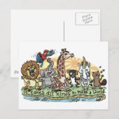 Het kost alle soorten om een wereld te maken briefkaart (Voorkant / Achterkant)