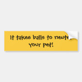 Het kost ballen om je huisdier te neuken. bumpersticker (Voorkant)