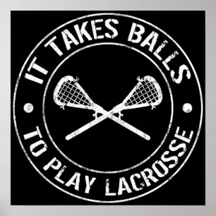 Het kost ballen om Lacrosse Poster te spelen