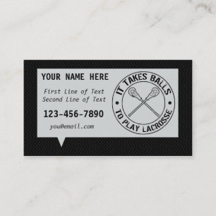 Het kost ballen om Lacrosse Visitekaartjes te spel