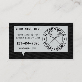 Het kost ballen om Lacrosse Visitekaartjes te spel
