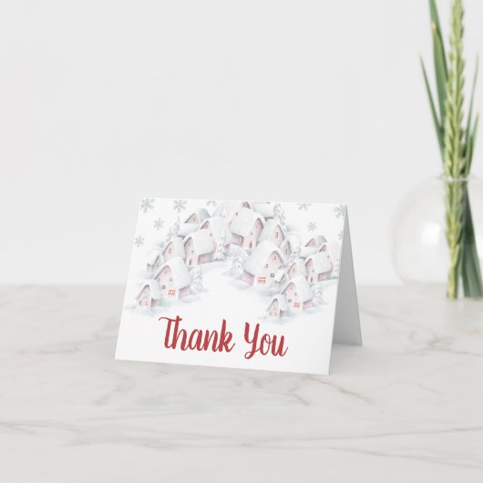Het kost een dorp Baby Shower Bedankkaart (Voorkant)