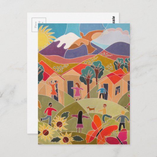 Het kost een dorp briefkaart (Voorkant / Achterkant)