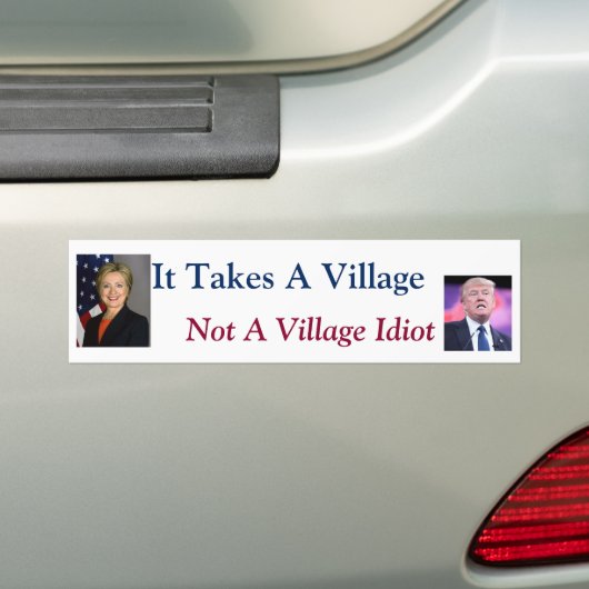 Het kost een dorp bumpersticker (Op auto)