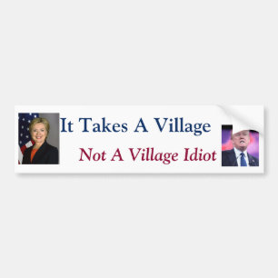 Het kost een dorp bumpersticker