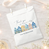 "Het kost een dorp" Dank u douche Bedankzakje (Geknipt)