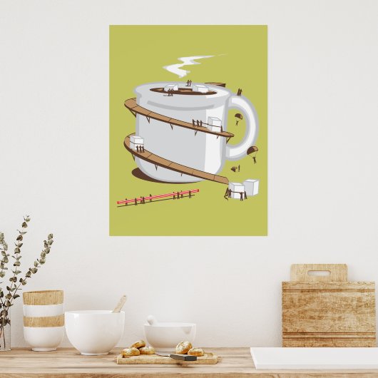 Het kost een dorp om me wakker te schudden poster (Keuken)