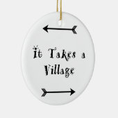 Het kost een dorp - Ouderschap adoptie Keramisch Ornament (Rechts)